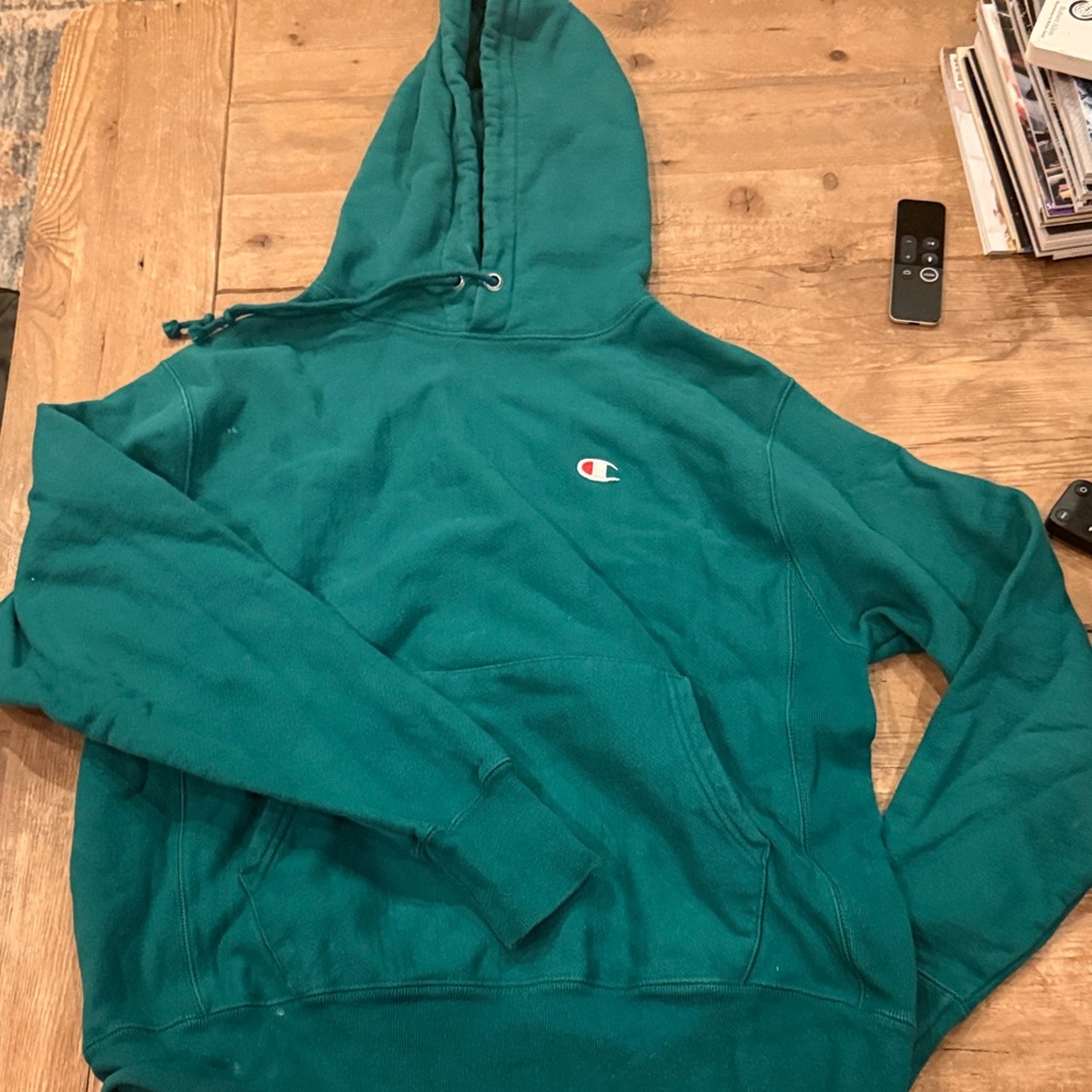 Champion Teal Pullover Hoodie